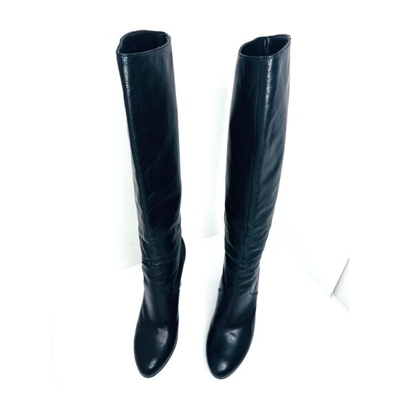 Gucci Black Leather Tall High Heel Platform knee high Boots Designer sz EU 39.5 - Picture 12 of 12